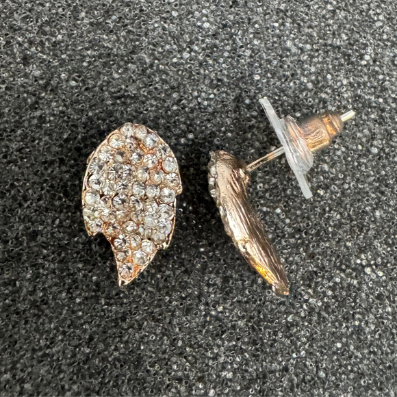 Crystal Angel Wing Stud Earrings – Set of 3 (Gold, Rose Gold & Silver) - Picture 2 of 7